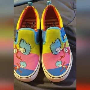 NIB Skechers Dr. Suess Kids Shoes Thing 1 Thing 2 Size 3 Slip-on Unisex Rainbow